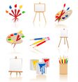 artist icons vector image