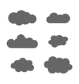 cloud icons set gray vector image