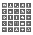grey square web icons vector image vector image