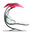 luxury floating swing hammock isolated on white vector image