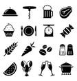169 food icons collection 2 vector image vector image