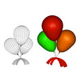 balloons with a bow vector image