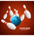 bowling concept vector image vector image