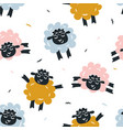 childish seamless pattern with cute sheep vector image vector image