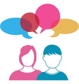 man woman talking vector image
