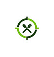 restaurant target logo icon design vector image