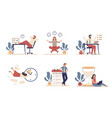 working time planning work schedule organize vector image vector image