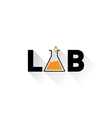 chemical lab logo letter a as glass bulbs vector image