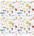 seamless pattern with summer doodle sketch vector image vector image