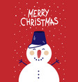 cute christmas card vector image vector image