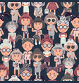 cute fashion girls cartoon seamless pattern vector image vector image