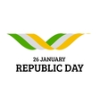 indian republic day background with flag vector image