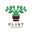 plant logo design template vector image
