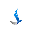 abstract wing bird eagle fly logo vector image
