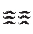 black mustache icons vector image vector image