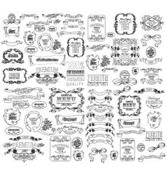 Calligraphic floral design elements Royalty Free Vector