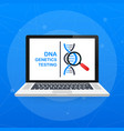 dna testing genetic diagnosis concept genetic vector image vector image