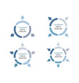 circles with arrows vector image