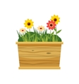 flower bed icon cartoon style vector image vector image