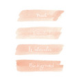 peach watercolor background vector image