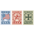 postage stamps collection vector image vector image