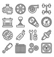 auto repair service icons set on white background vector image vector image