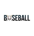 baseball word art vector image
