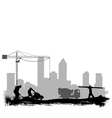construction workers on site vector image