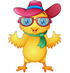 Cute baby chicks cartoon Royalty Free Vector Image