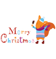 merry christmas squirrel vector image