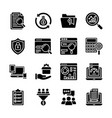 seo development and marketing solid icon de vector image