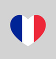 love france symbol heart shape italian flag icon vector image