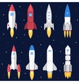 space rocket start up and launch symbol new vector image