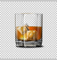 transparent realistic glass with smokey vector image vector image