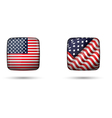 united states flag glossy button vector image vector image