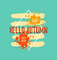 autumn sale banner vector image