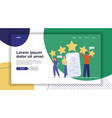 clients giving positive feedback vector image