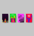 colorful holiday christmas cover design template vector image