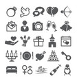 wedding icons vector image