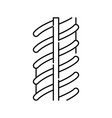 epoxy coated fittings line icon vector image vector image