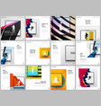 brochure layout square covers design templates vector image