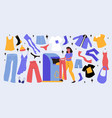 clothes recycling big set vector image vector image