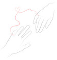 hand drawn simple valentine s day wedding vector image