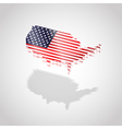 map and flag of usa isolated vector image vector image