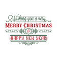 new year card holiday colorful decor lettering vector image