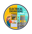 electrical engineering power plant electrician vector image vector image