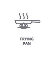frying pan line icon outline sign linear symbol vector image