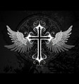 gothic white cross vector image vector image