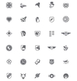 ww2 styled military emblem set vector image vector image