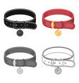 collar with a medal for an animalpet shop single vector image